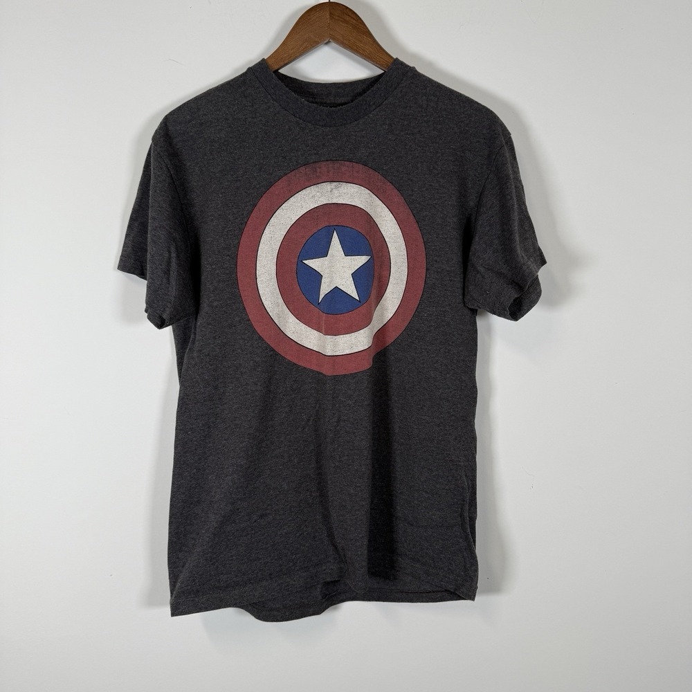 Marvel Comics Captain American Tshirt Unisex Size‎ Medium Logo Distressed